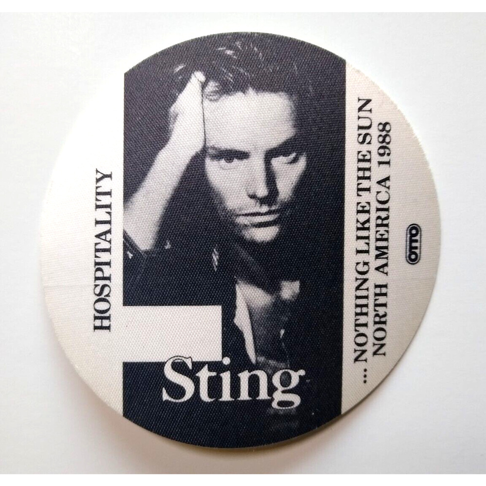 Sting Nothing Like the Sun Tour Backstage Pass Original 1988 Pop Rock Music